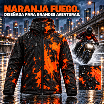 Chaqueta impermeable de moto con cambio de color