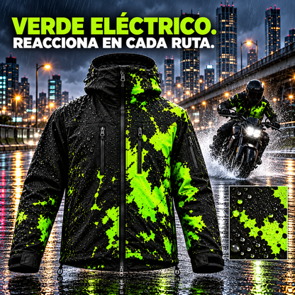 Chaqueta impermeable de moto con cambio de color