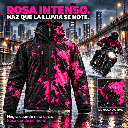 Chaqueta impermeable de moto con cambio de color