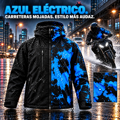 Chaqueta impermeable de moto con cambio de color